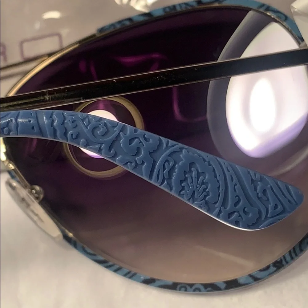 NWT ETRO wire aviator sunglasses w/lace design